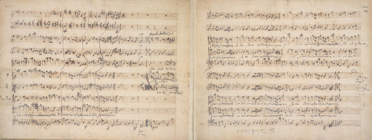 Coro finale Giulio Cesare manoscritto autografo Handel da George Frederick Handel