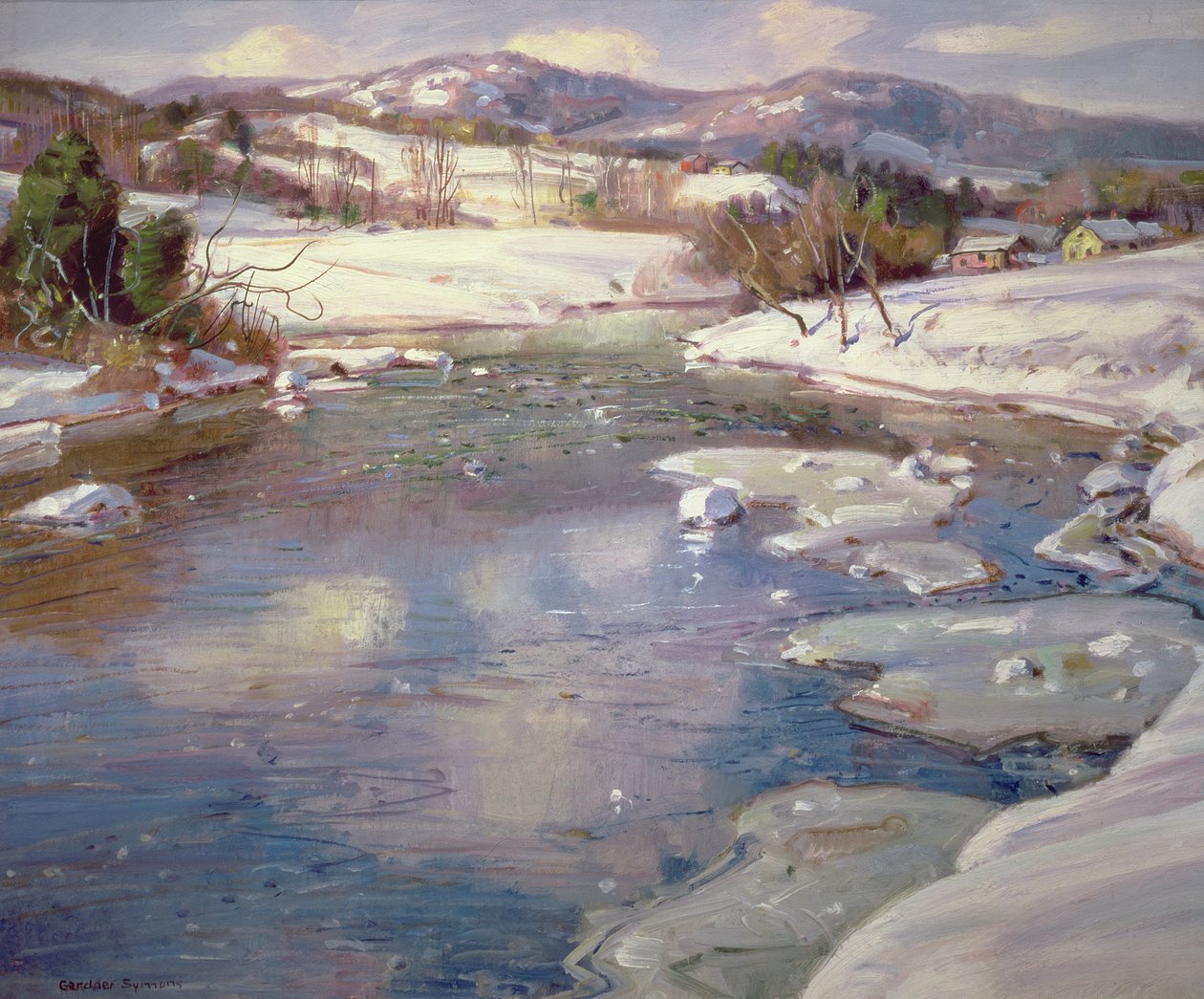 Ruscello nella valle in inverno da George Gardner Symons
