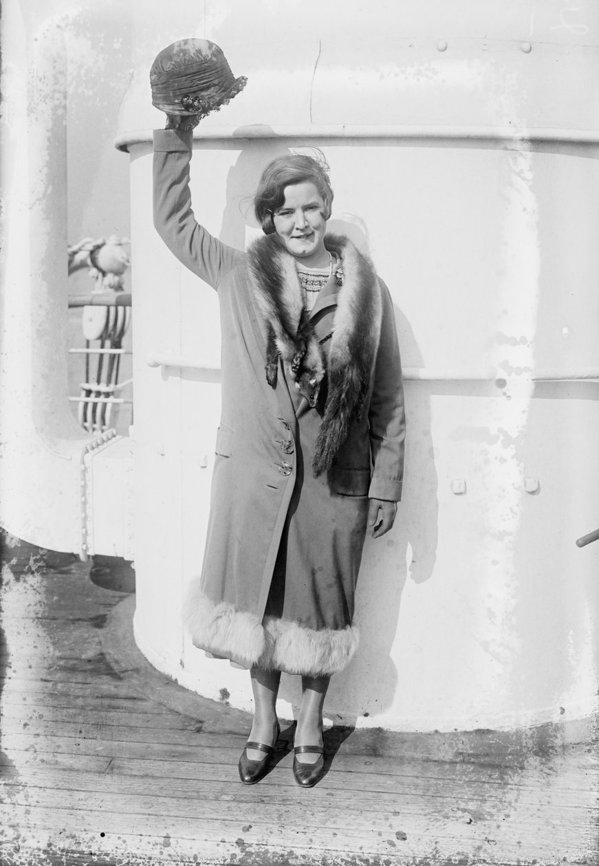 Gertrude Ederle torna a casa a New York dopo aver attraversato la Manica, 1926 da George Grantham Bain