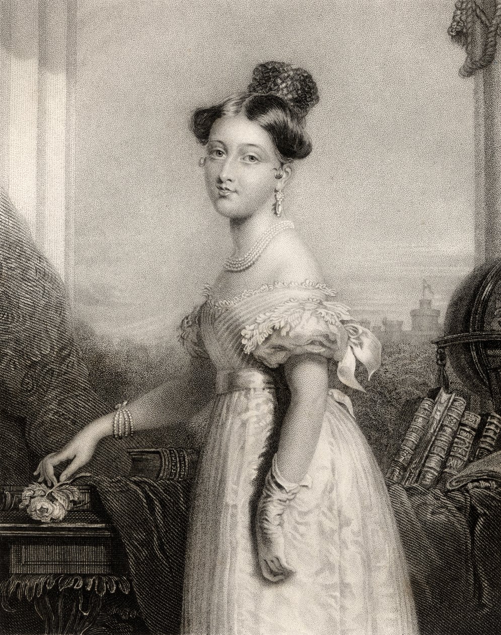 Principessa Alexandrina Victoria di Sassonia-Coburgo, inciso da J. Cochran, da 