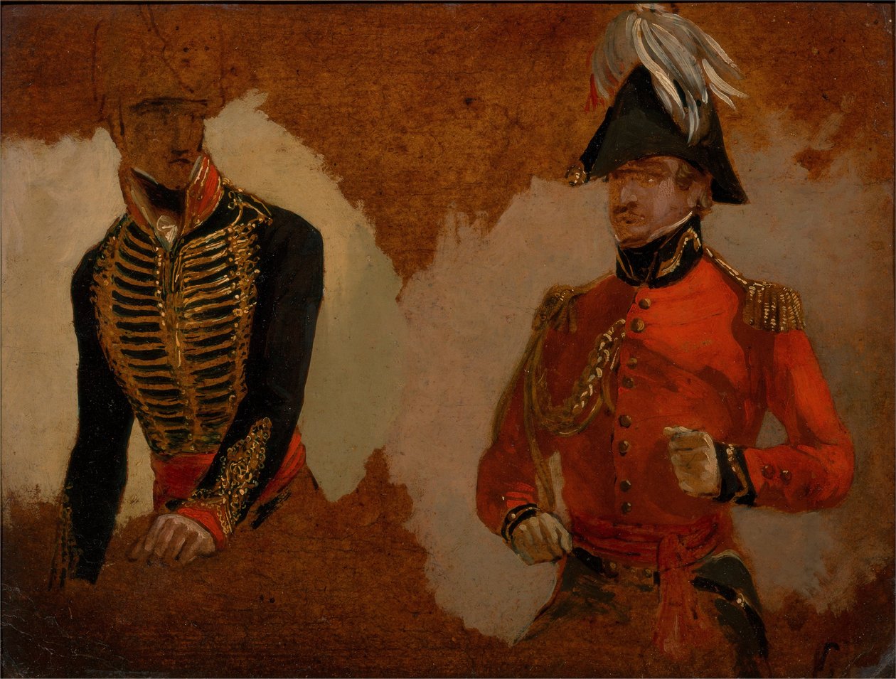Studi di uniforme della Royal Horse Artillery e di un A.D.C. al comandante in capo - uno studio per T... da George Jones