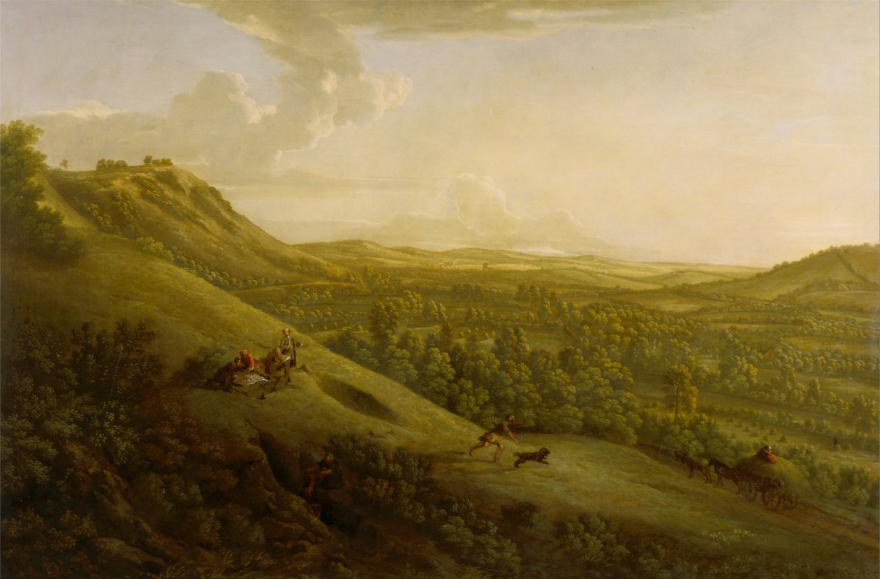 Box Hill, Surrey, con Dorking in lontananza da George Lambert