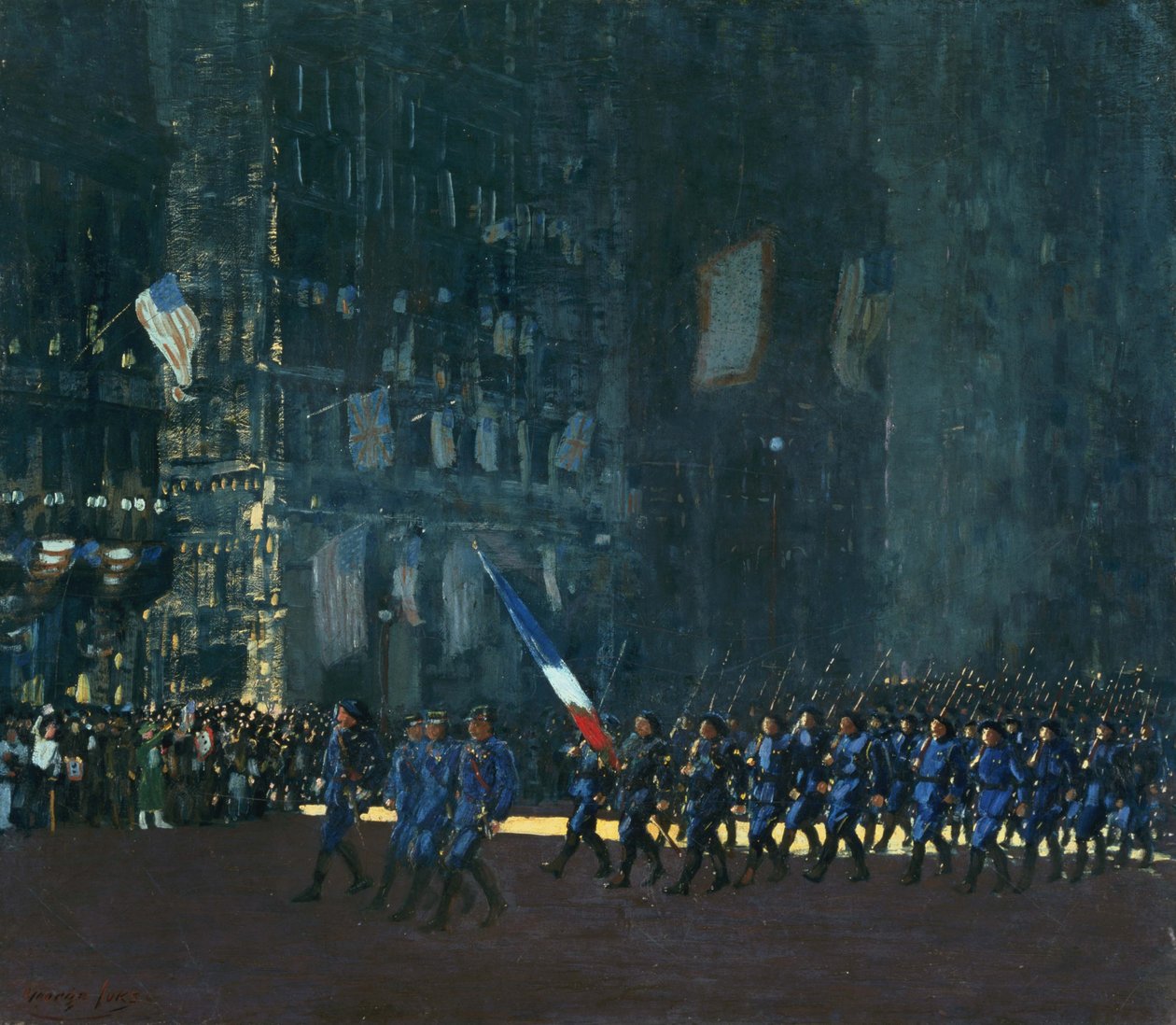 Diavoli blu sulla Quinta Strada da George Luks