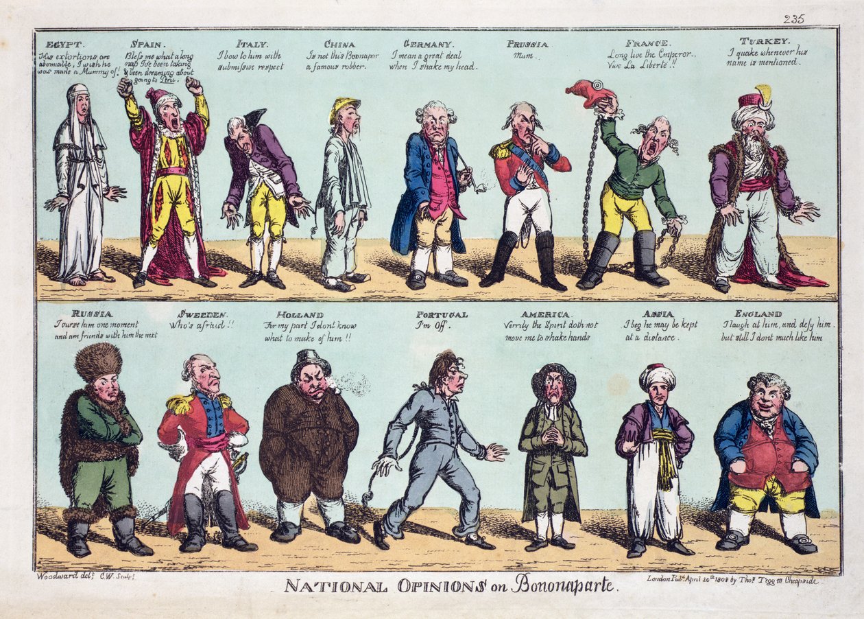 Opinioni nazionali su Bonaparte, pubblicato il 20 aprile 1808 da George Moutard Woodward