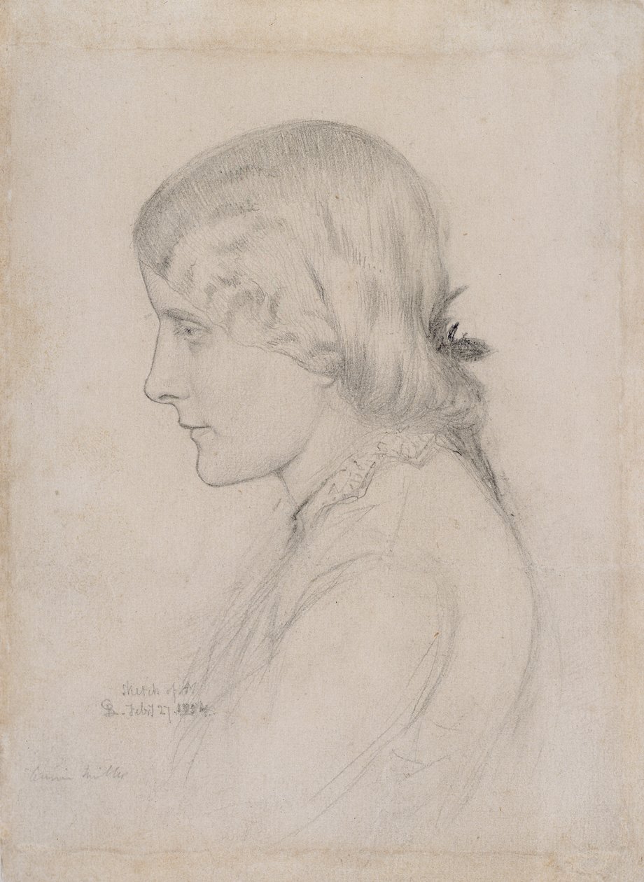 Ritratto di Annie Miller, 1854 da George Price Boyce