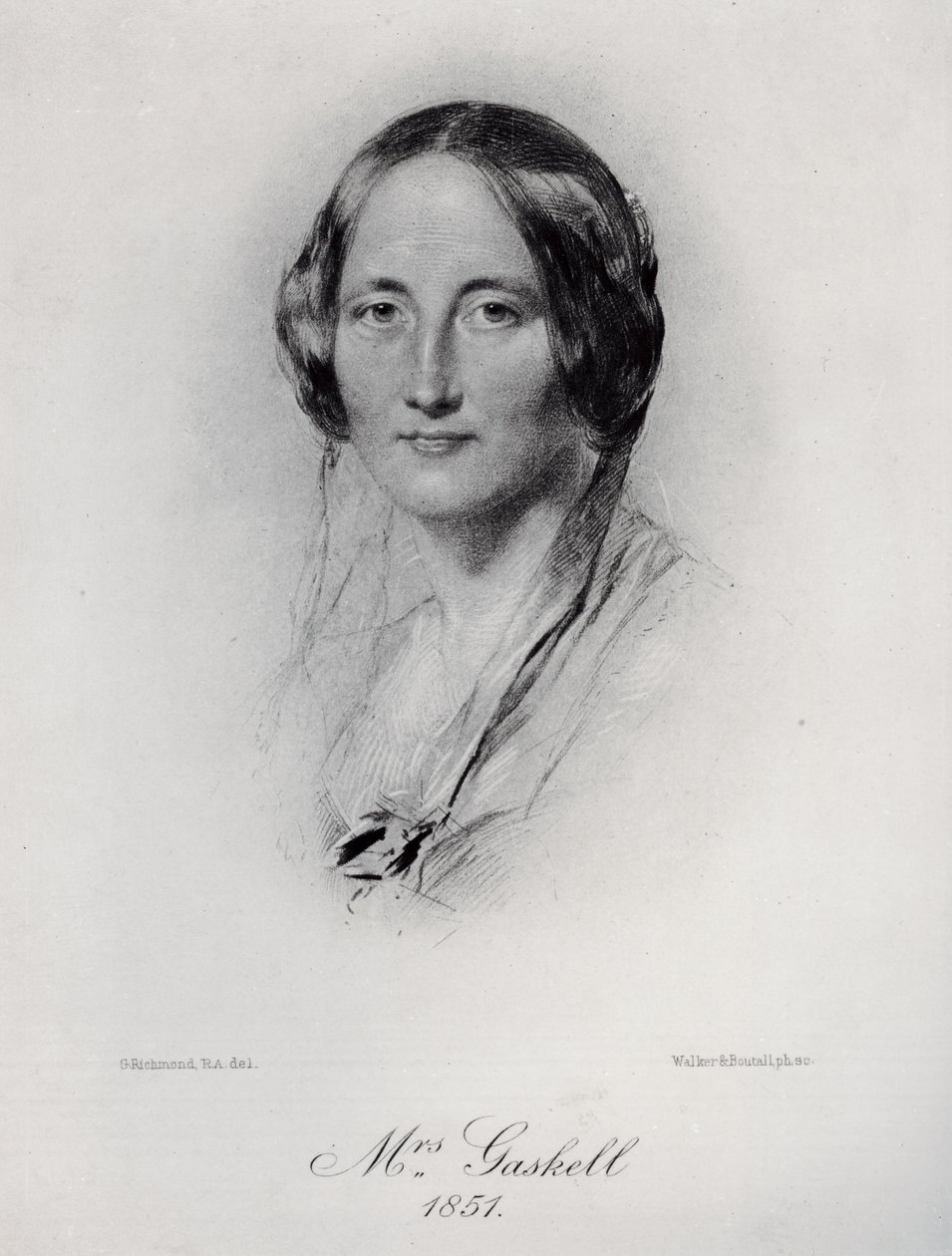 Elizabeth Cleghorn Gaskell (1810-65) da George Richmond