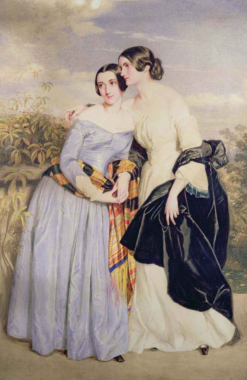 La signora Partridge e sua sorella Miss Croker da George Richmond