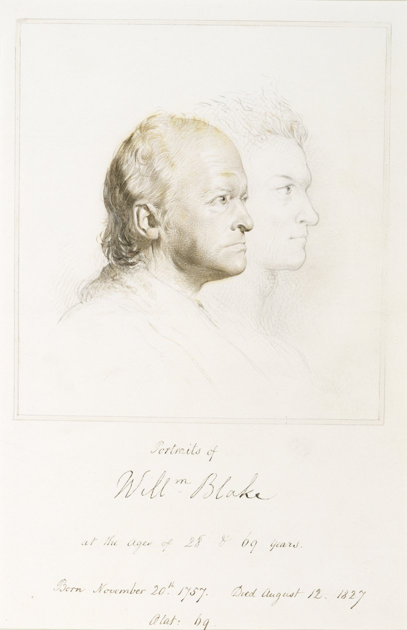 William Blake (1757-1827) in gioventù e vecchiaia da George Richmond