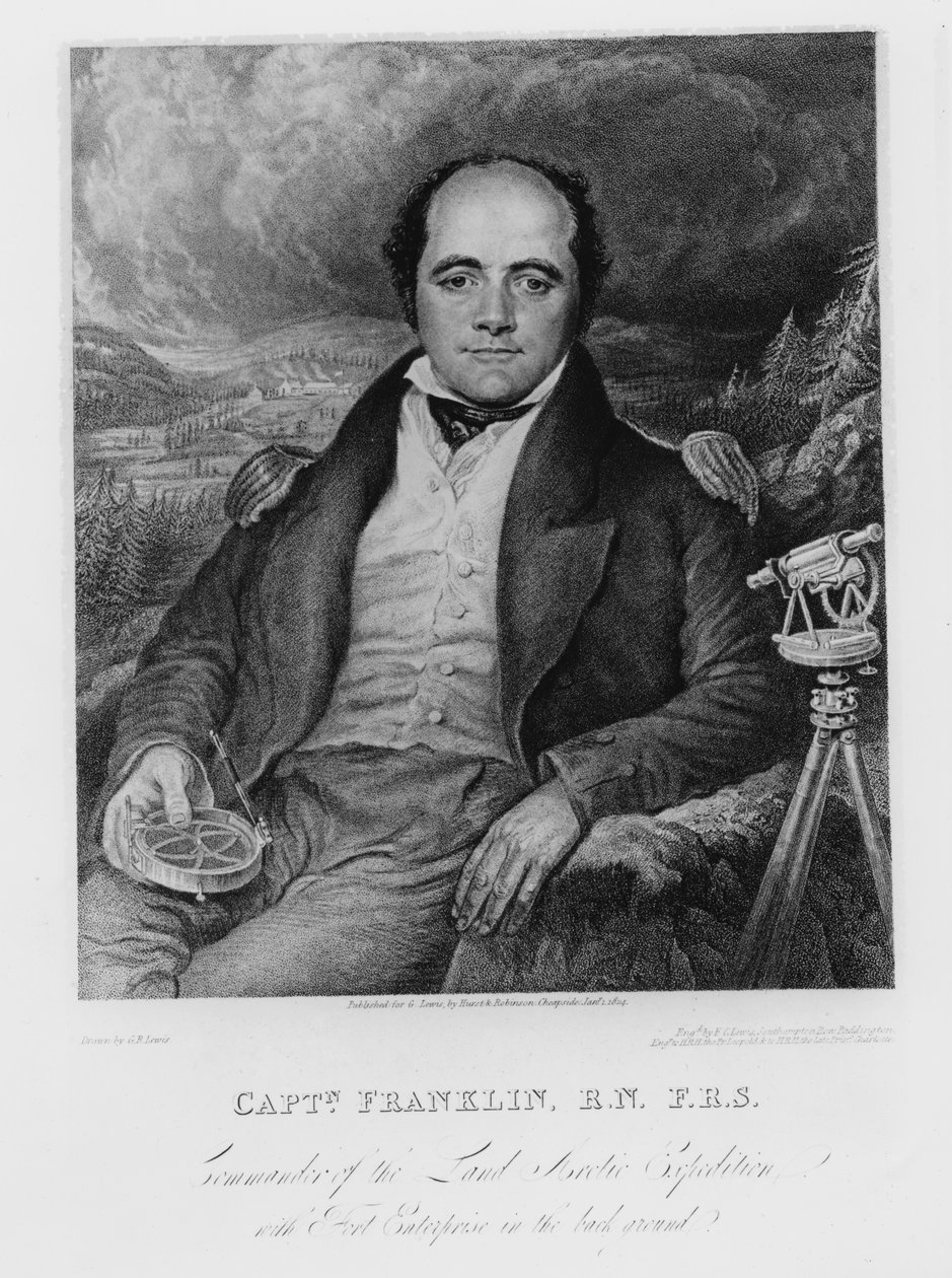 Ritratto del capitano John Franklin (1786-1847) inciso da Frederick Christian Lewis (1779-56) 1824 da George Robert Lewis