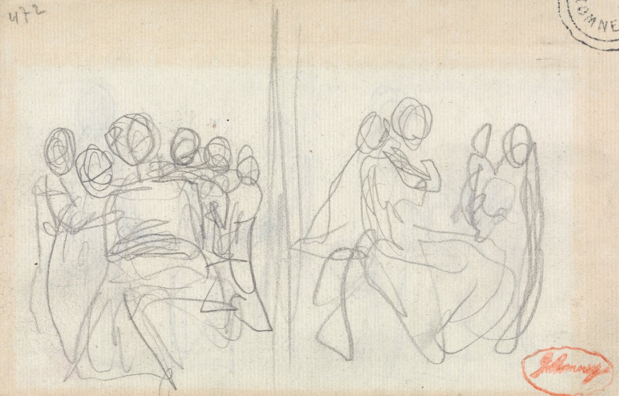 Una madre e bambini - Due studi da George Romney