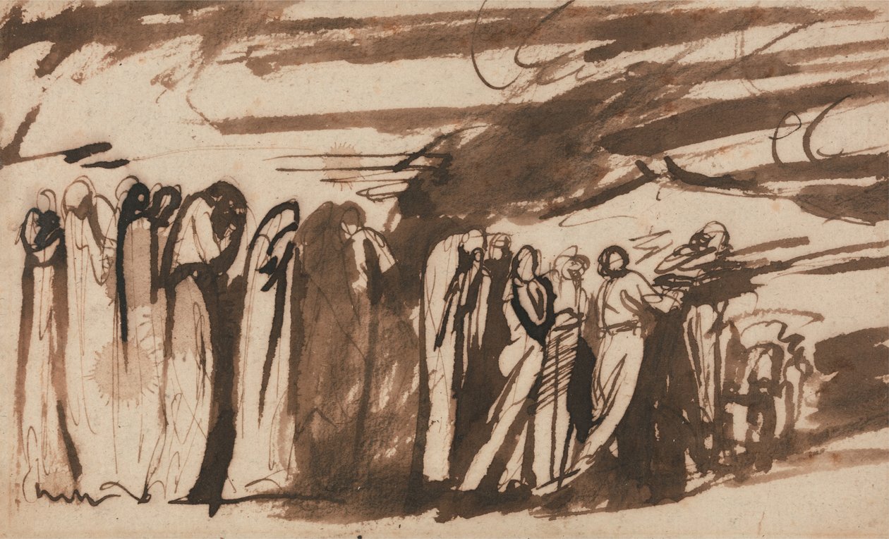 Processione dei dannati - Studio per i dannati nell