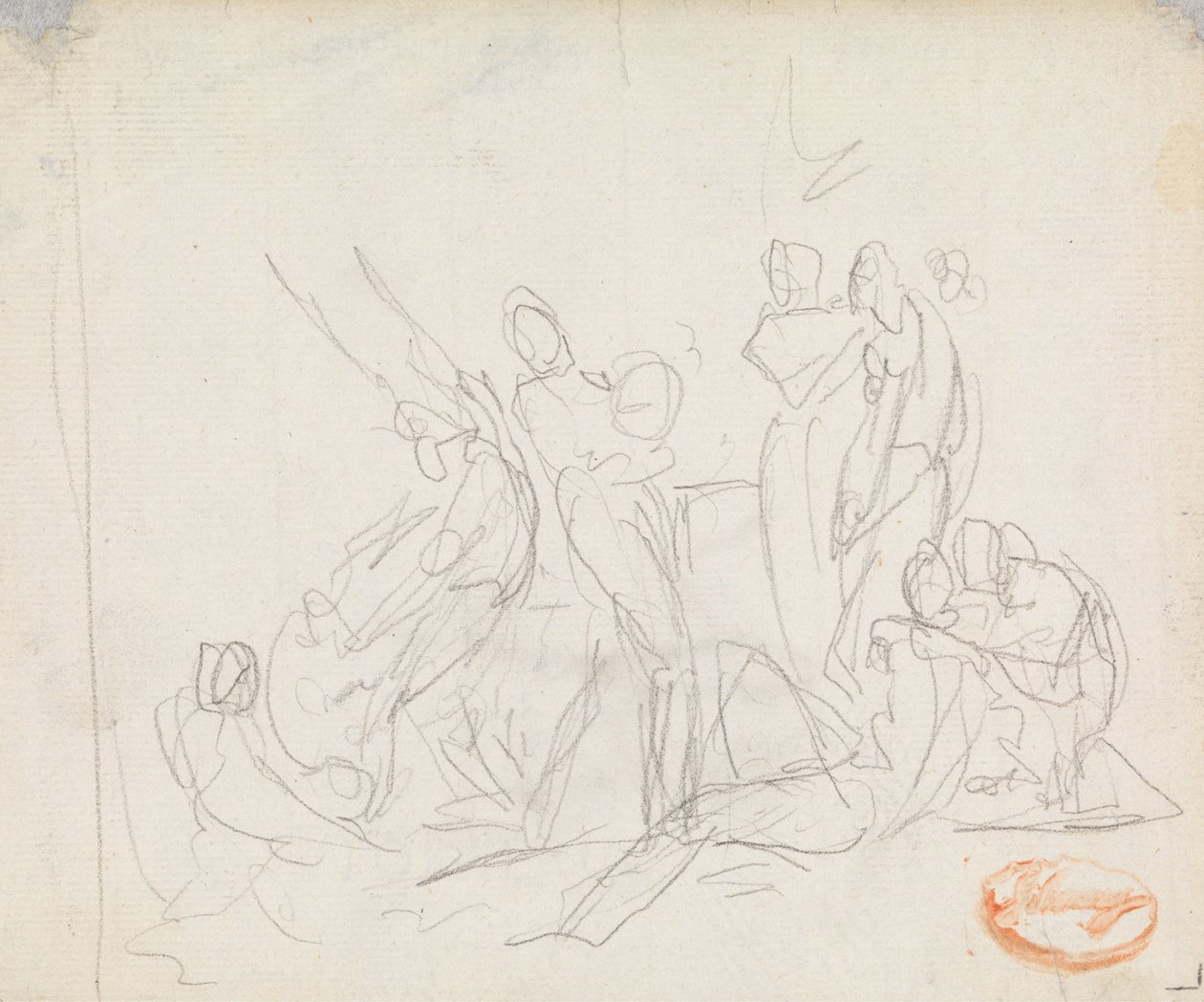 Studio di composizione di figure 14 da George Romney