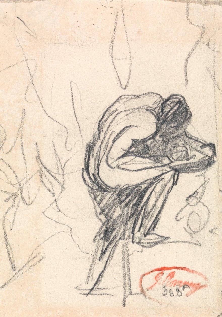 Figura in piedi, con un ginocchio piegato da George Romney