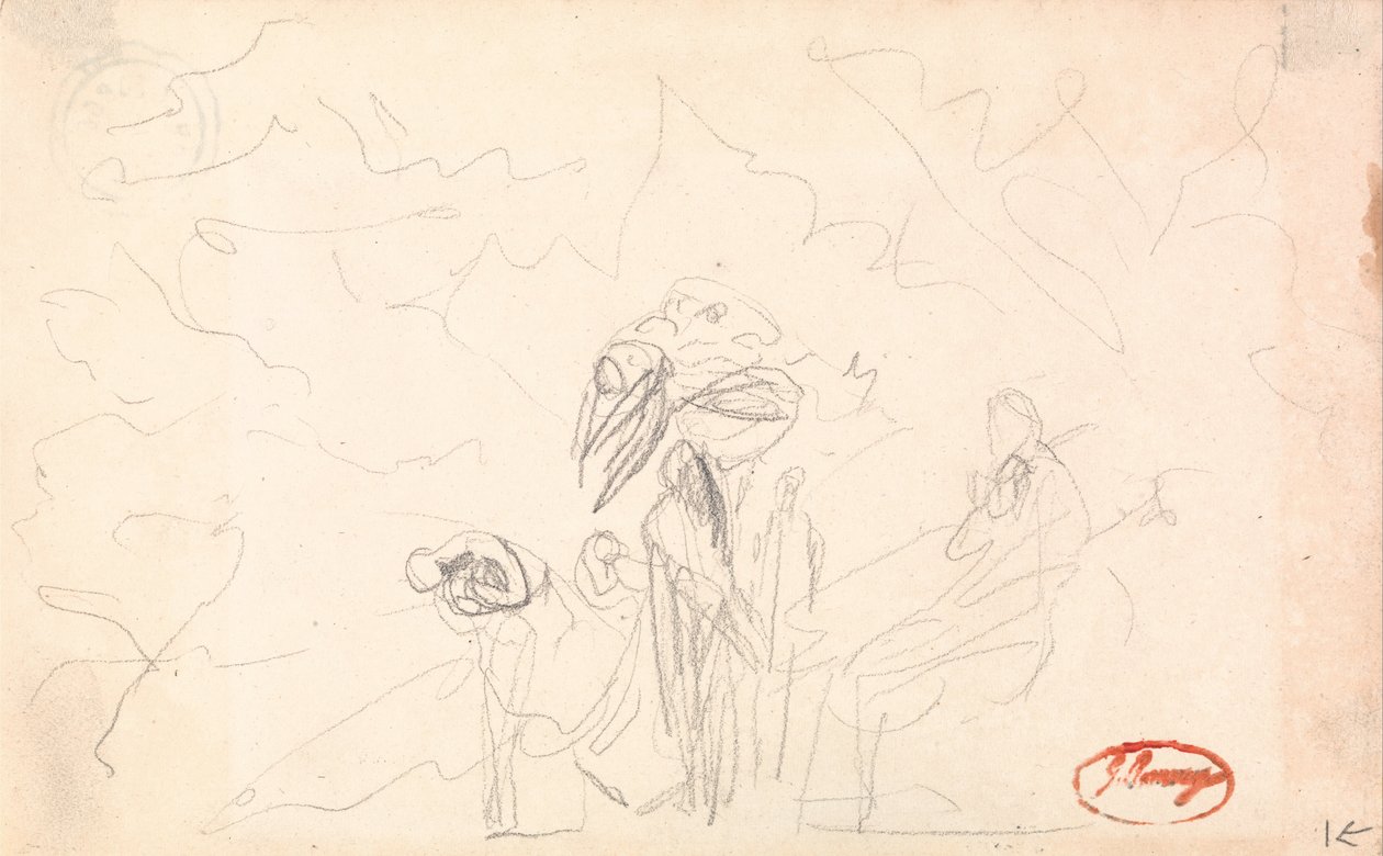 Possibilmente un gruppo di figure con figure volanti da George Romney