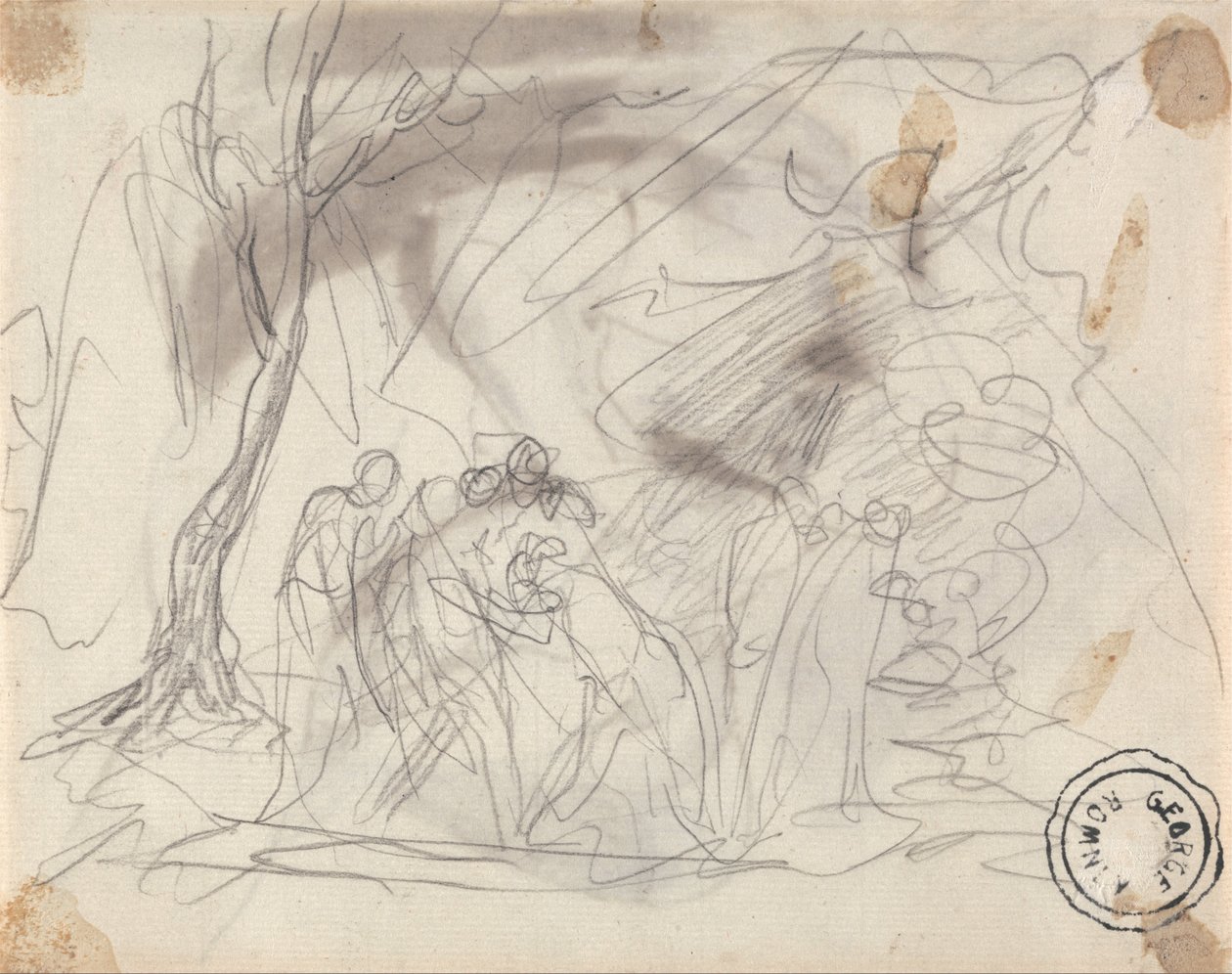 Schizzo per Canidia e il giovane da George Romney