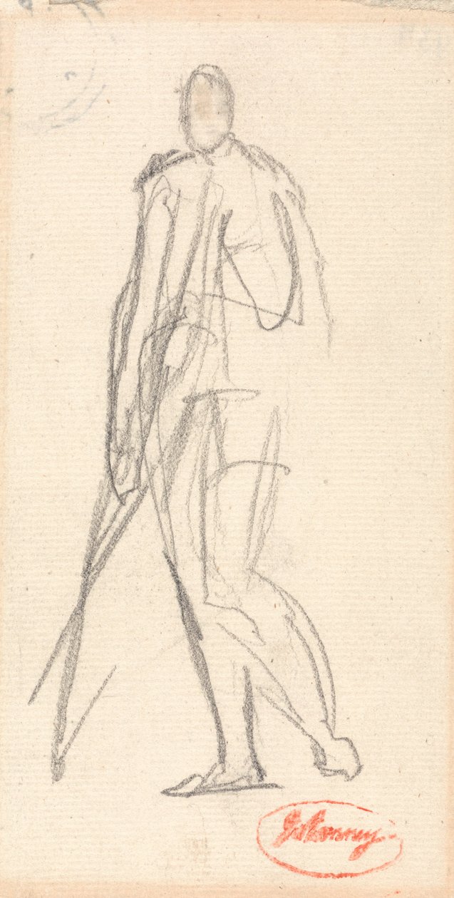 Schizzo per un ritratto di un uomo in piedi da George Romney