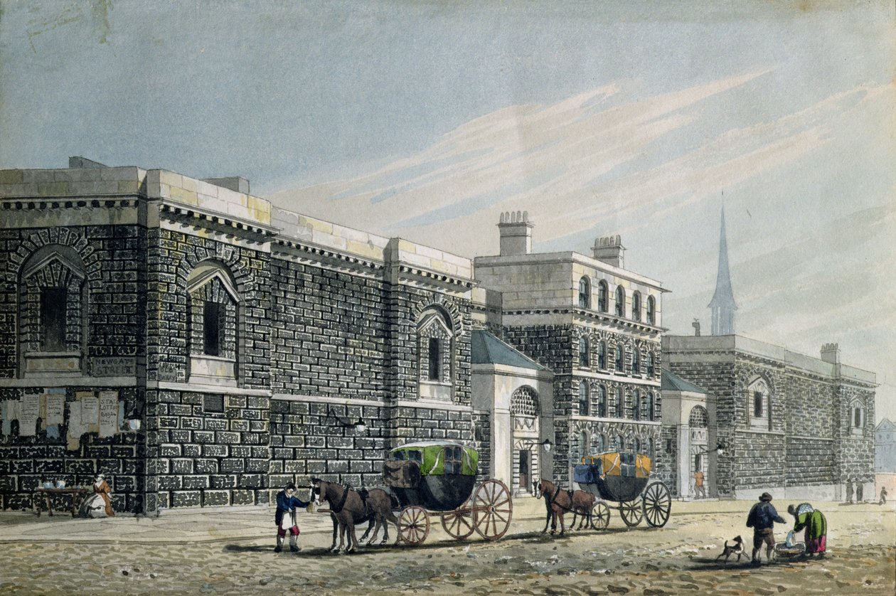 Veduta occidentale di Newgate da George Shepherd