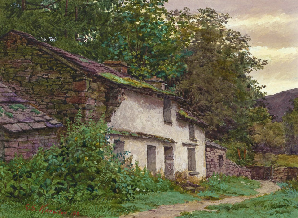 Cottage di Easedale, 1882 da George Sheridan Knowles