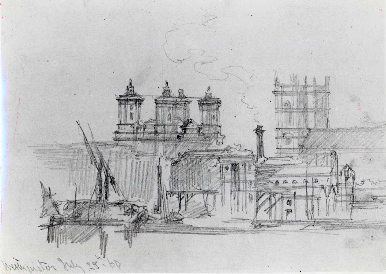Schizzo di Westminster, 1860 da George Snr Scharf