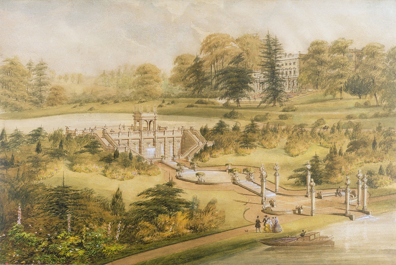 Progetto per Cowley Manor, c.1860 da George Somers Clarke