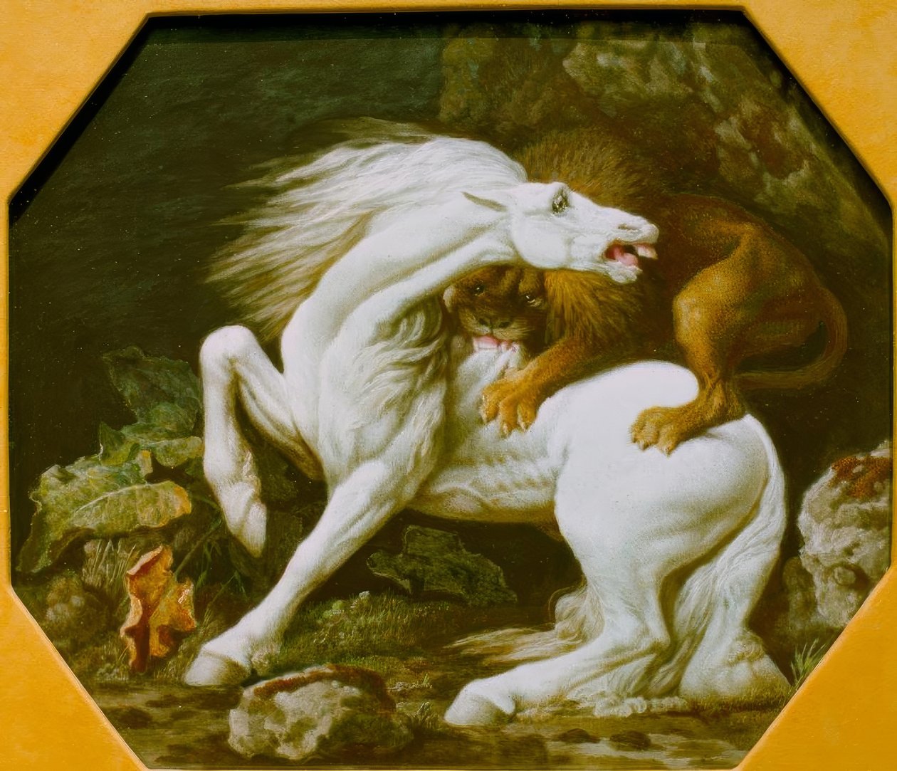 Leone che attacca un cavallo da George Stubbs