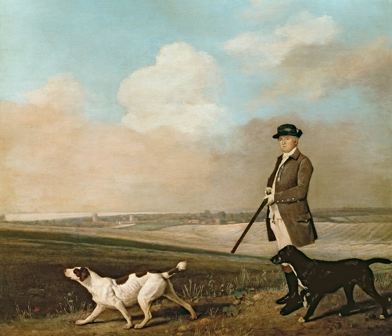 Sir John Nelthorpe, 6° Barone, a caccia con i suoi cani a Barton Field, Lincolnshire, 1776 da George Stubbs