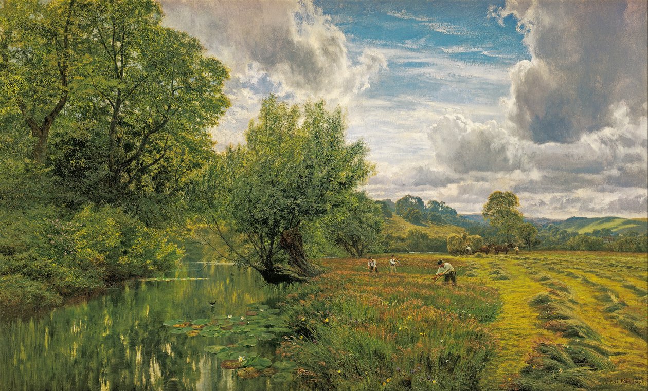 Campo di fieno, vicino a Days Lock, Oxon da George Vicat Cole