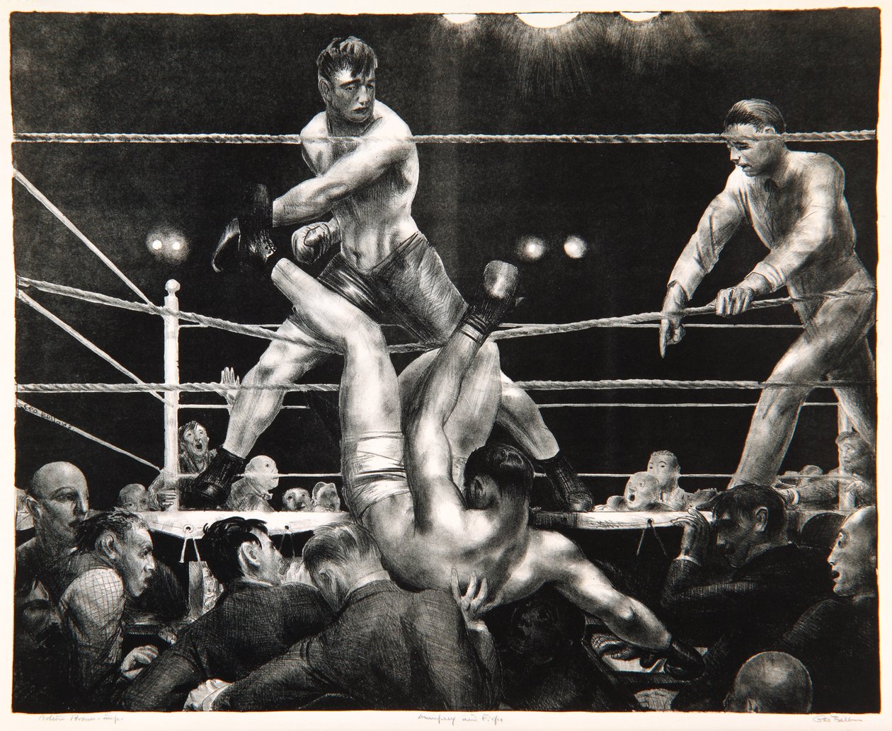 Dempsey e Firpo, 1923-24 da George Wesley Bellows
