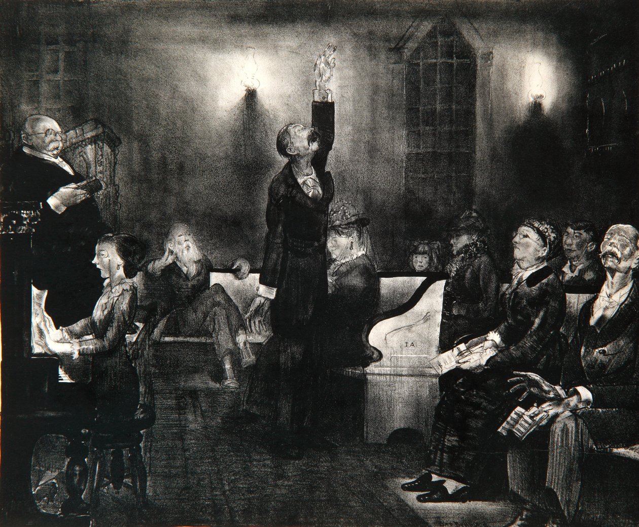 Riunione di preghiera, 1916 da George Wesley Bellows