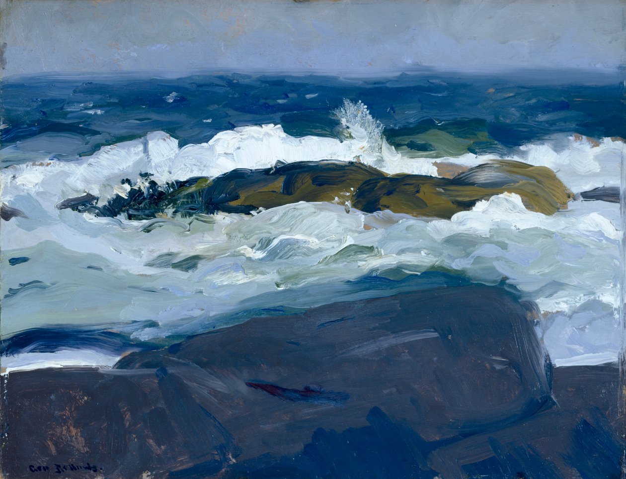 Scogliera rocciosa, Maine, 1913 da George Wesley Bellows