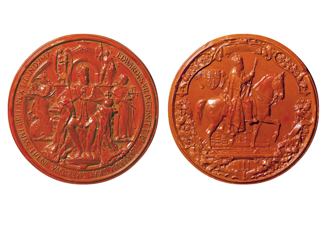 Grande sigillo di Edoardo VII, modellato da Frank Bowcher, c.1904 da George William De Saulles