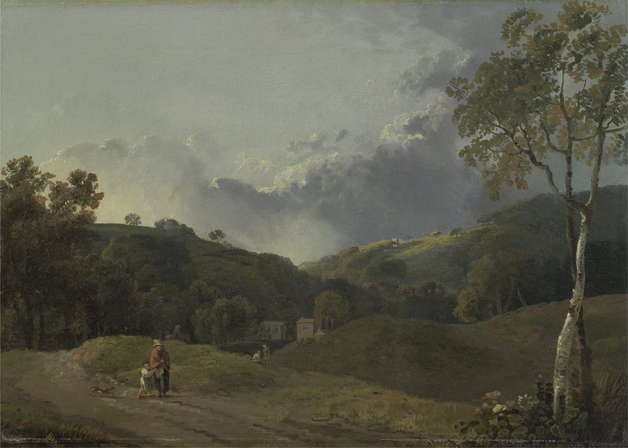 Paesaggio con contadini da George the Elder Barret