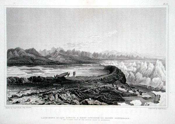 Lancio di Barche attraverso una Scogliera di fronte al Monte Conybeare, da 