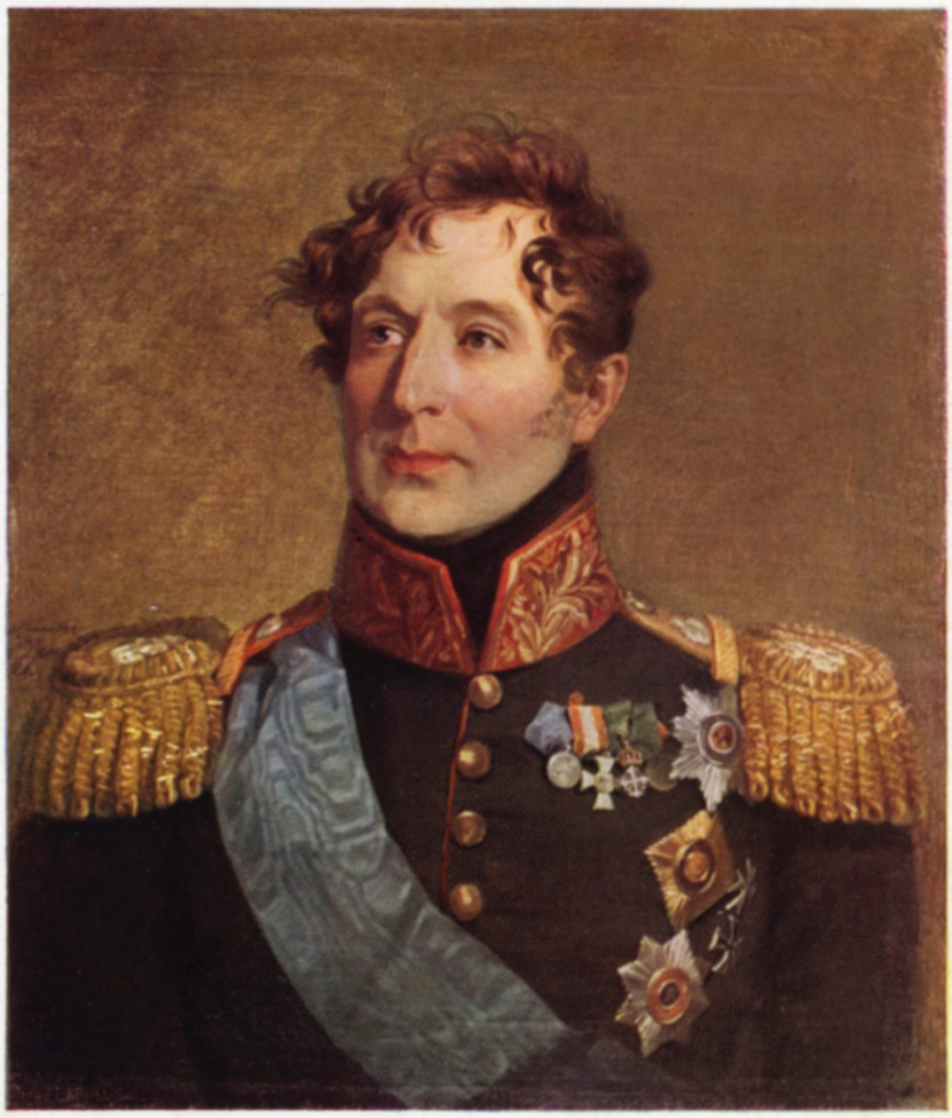 Ritratto di Mikhail Miloradovitch (litografia a colori) da George (after) Dawe