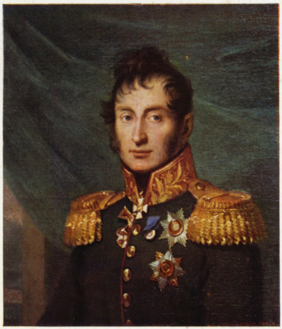 Ritratto di Nikolay Tuchkov (litografia a colori) da George (after) Dawe