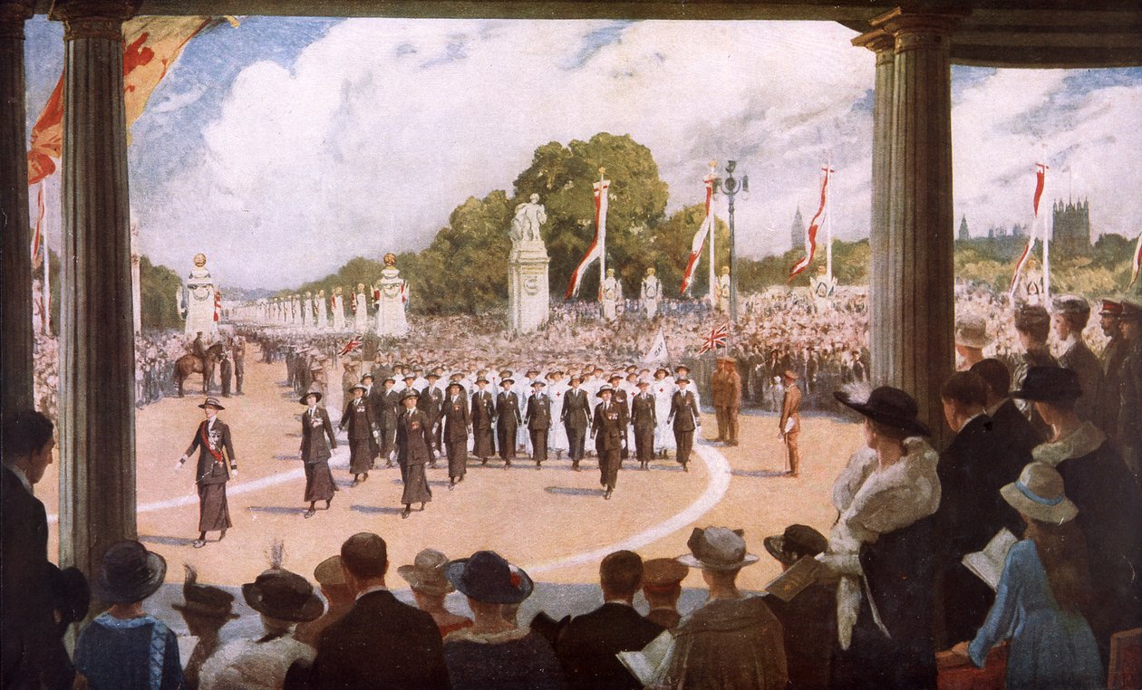 La processione della pace a Londra da George (after) Harcourt