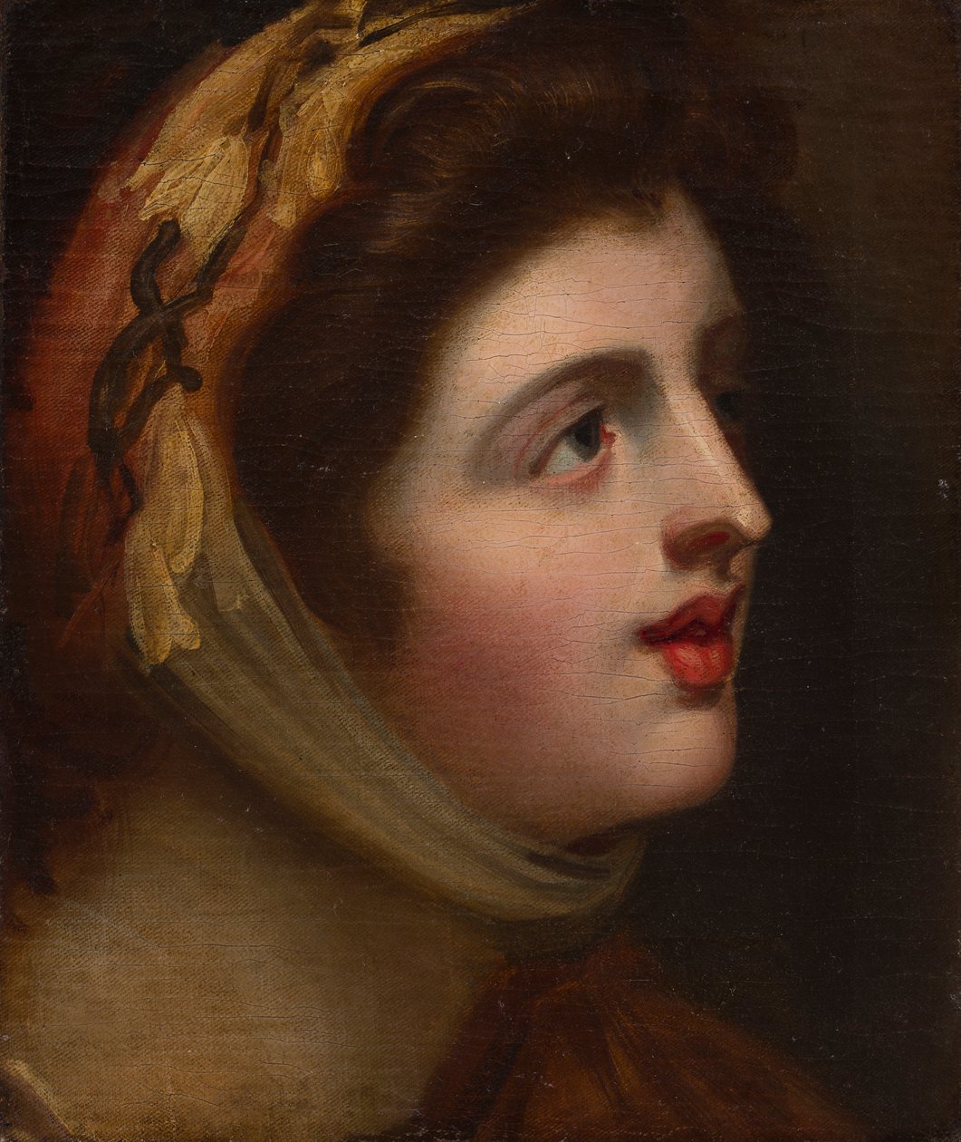 Emma Hamilton come Sensibilità da George (studio of) Romney