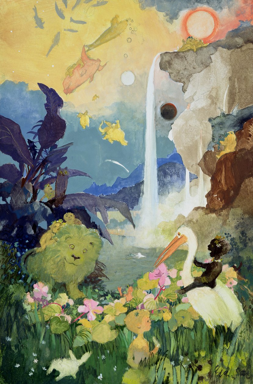 Scena di natura fantastica da George Adamson
