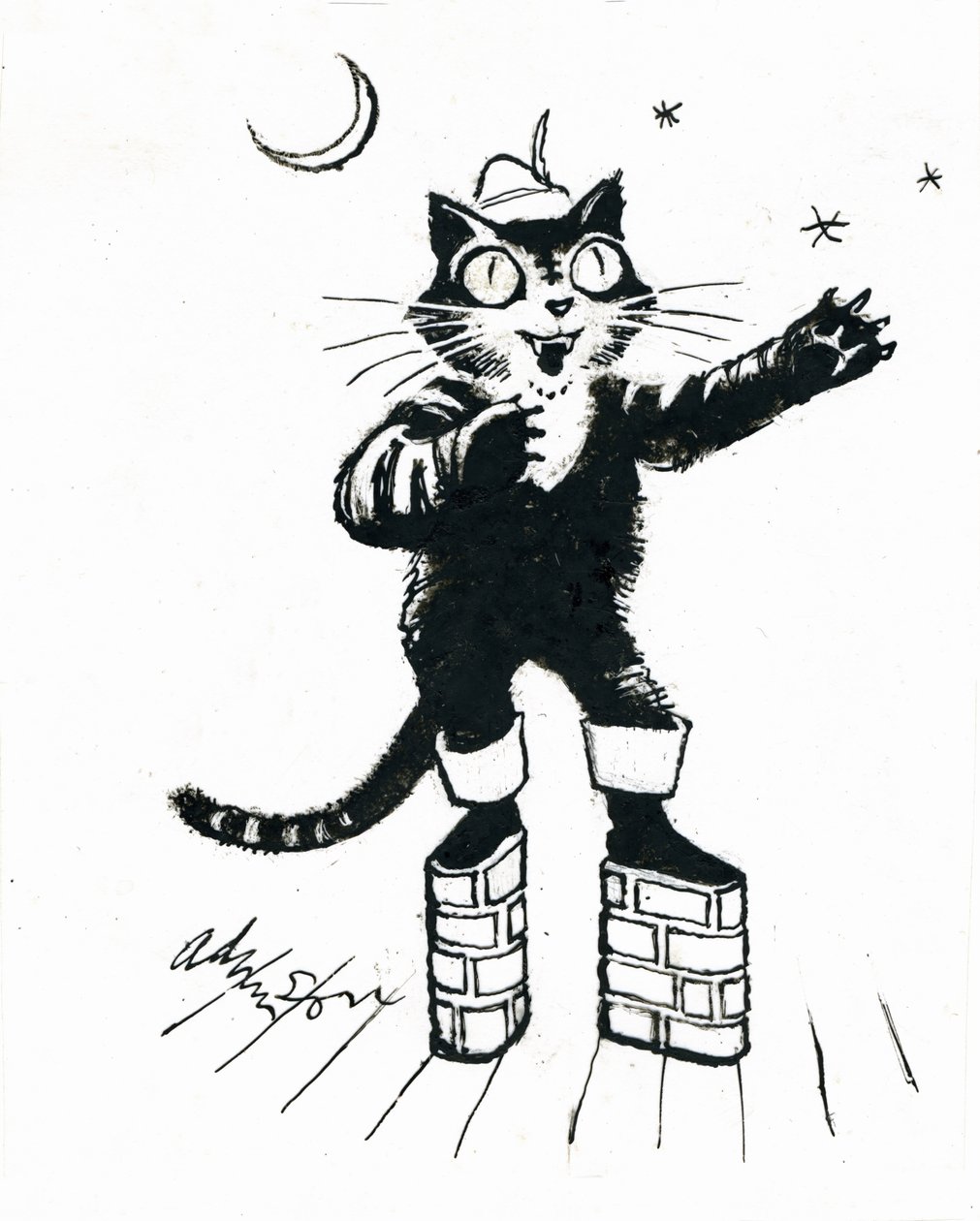Il gatto con gli stivali (piattaforma di mattoni) da George Adamson