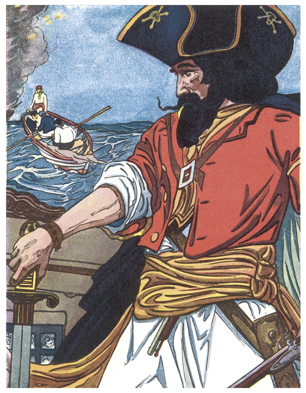 Ritratto di un pirata. Illustrazione da 