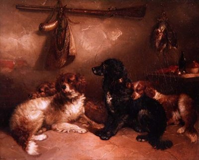 Dopo la caccia - Un quartetto di spaniel da George Armfield