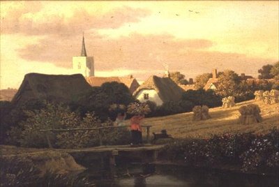 Paesaggio con covoni di fieno da George Arnald
