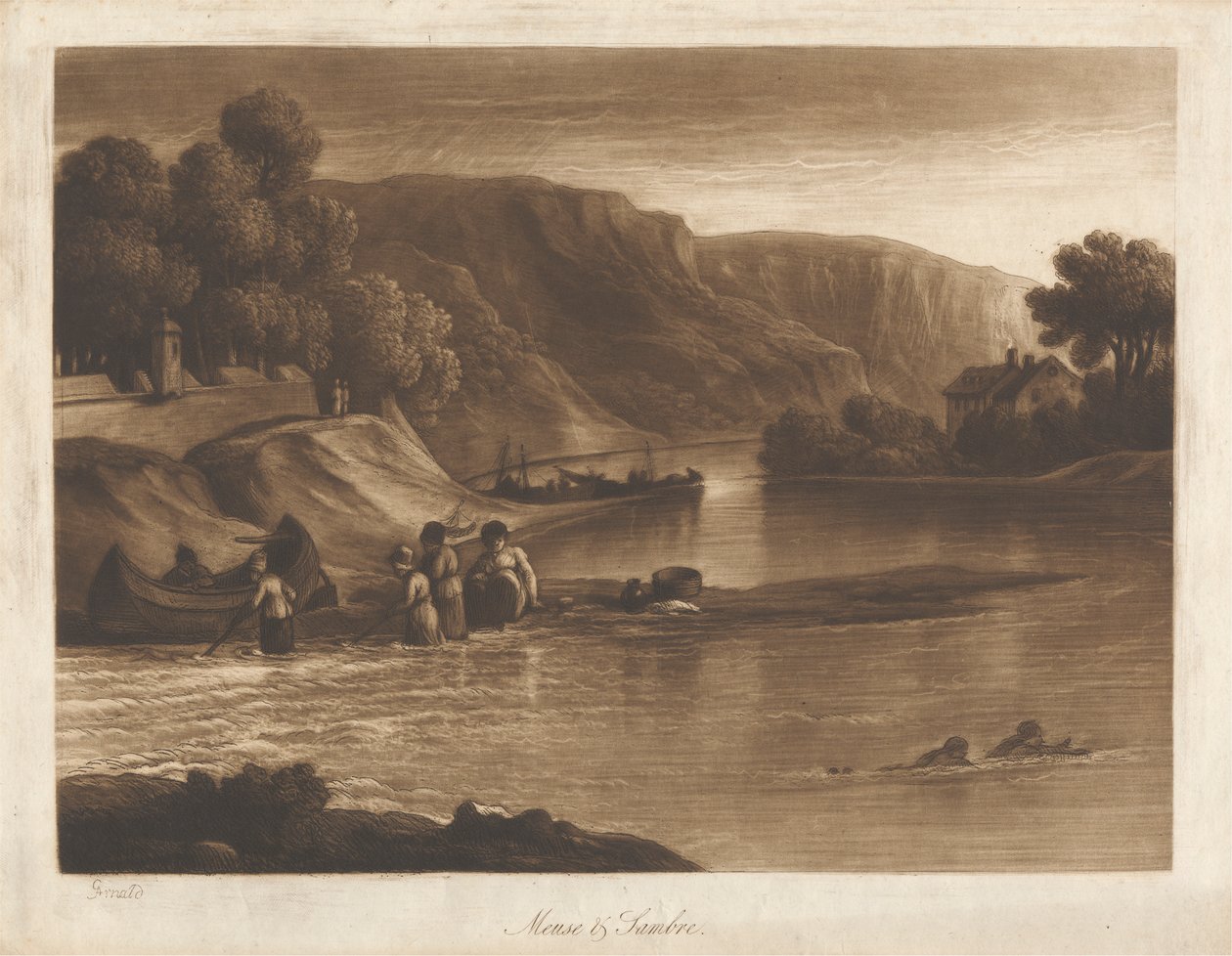 Mosa e Sambre, dalla porta della Sambre da George Arnald