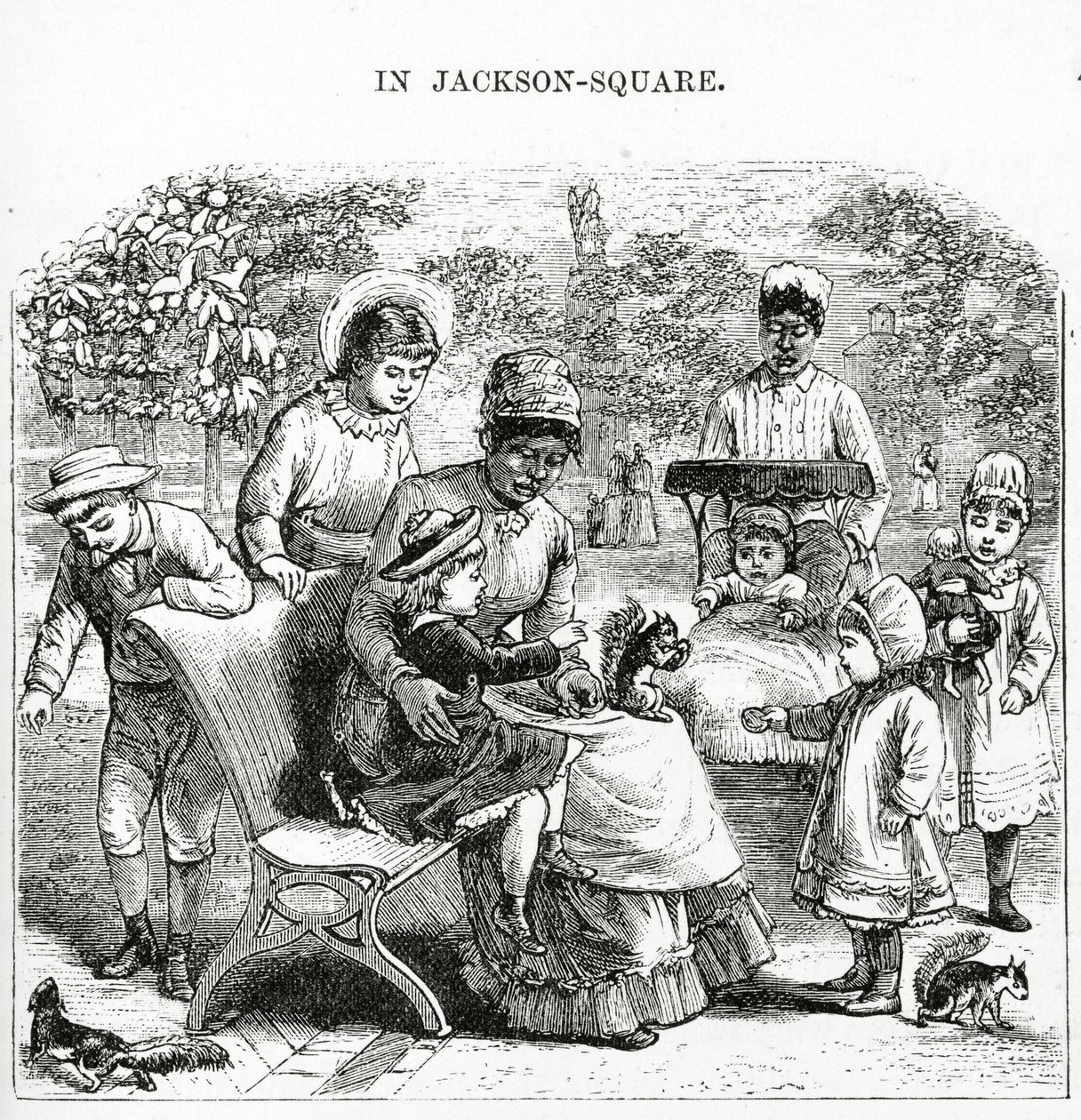 In Jackson Square, New Orleans, illustrazione da 
