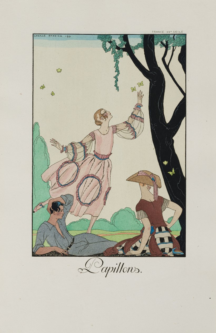 Falbalas et fanfreluches: Papillons, 1921 da George Barbier