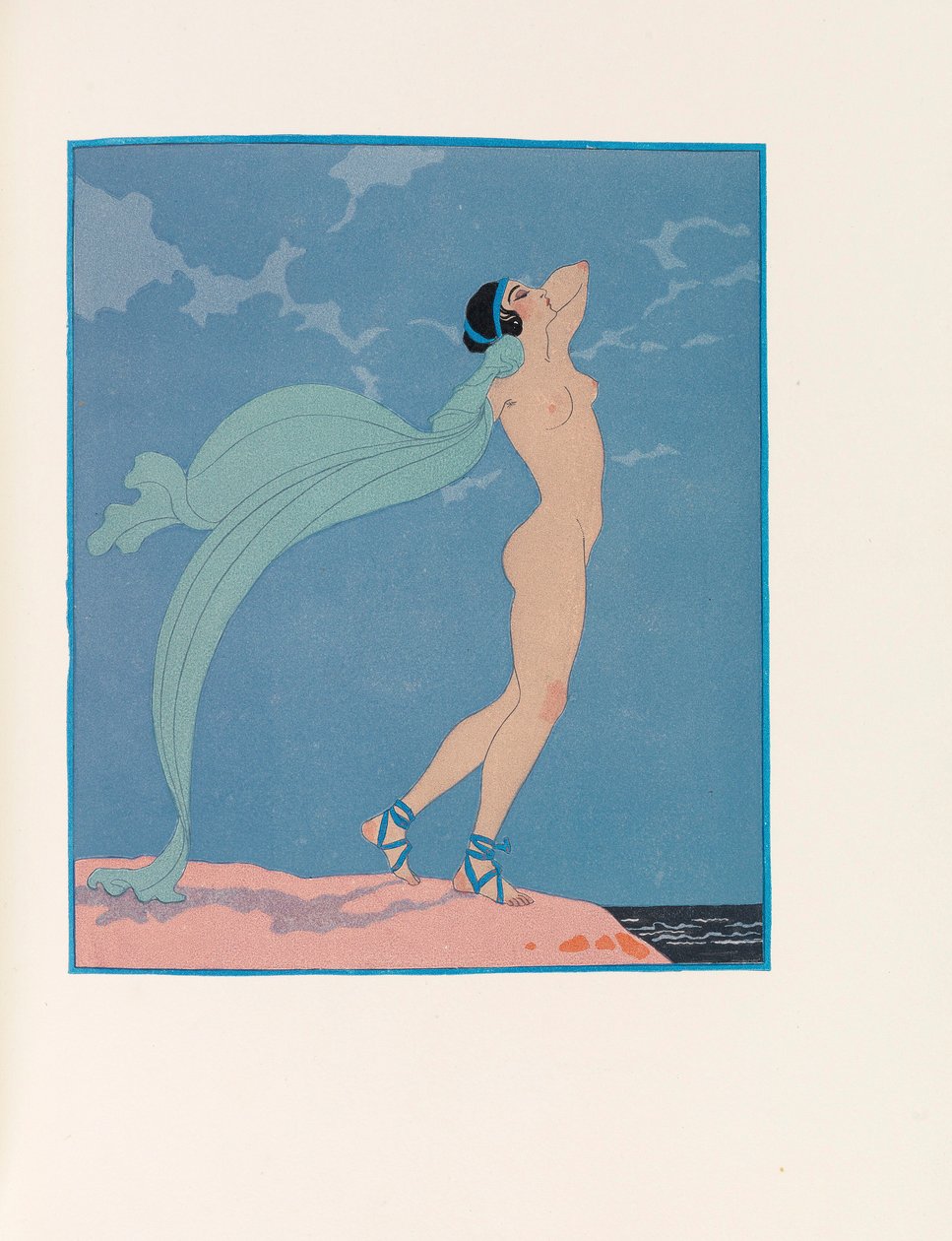 Illustrazione per Les Chansons de Bilitis Le Canzoni di Bilitis di Pierre Louÿs, 1922 da George Barbier
