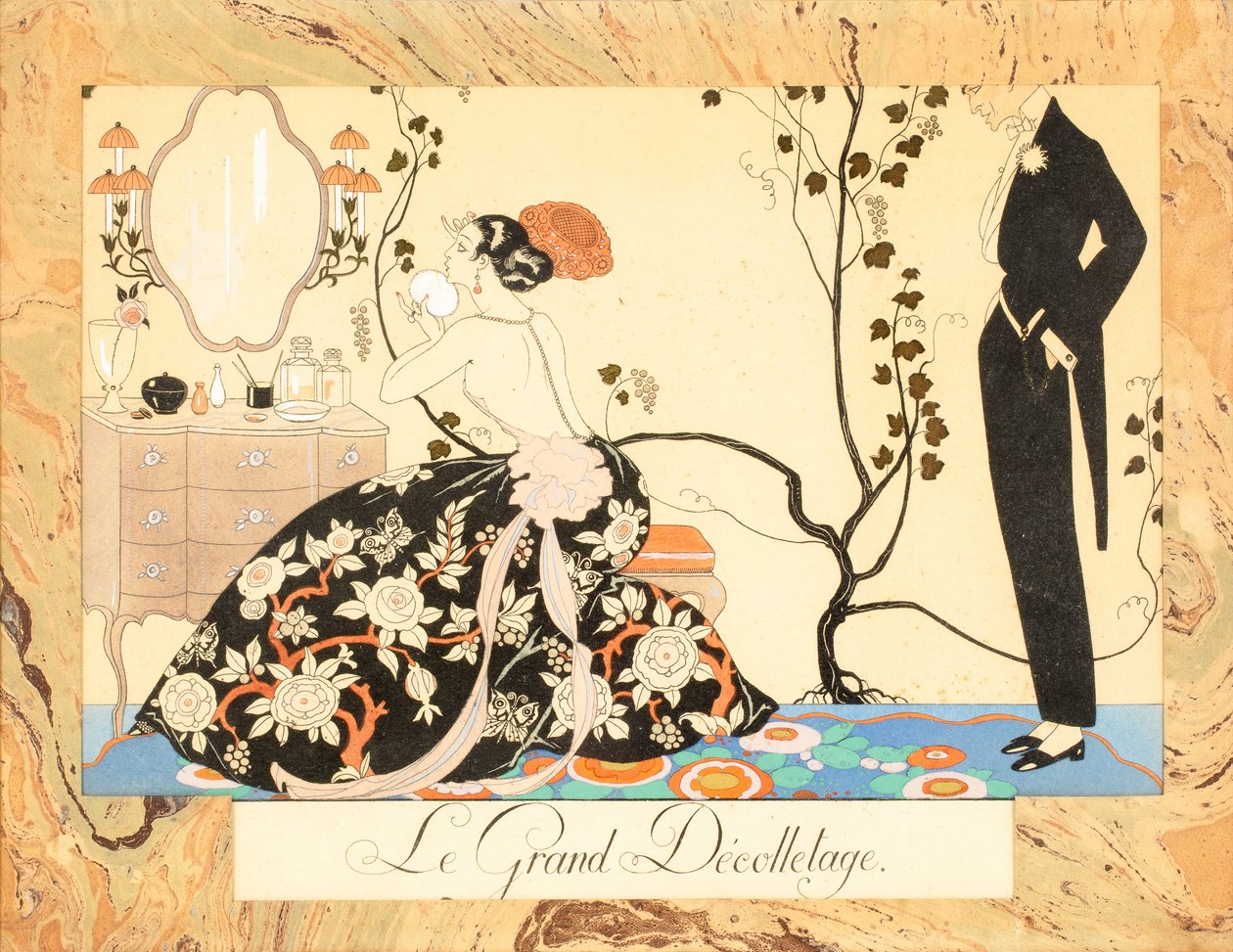Le Grand Décolletage, da Le Bonheur du Jour ou, Les Graces à la Mode da George Barbier