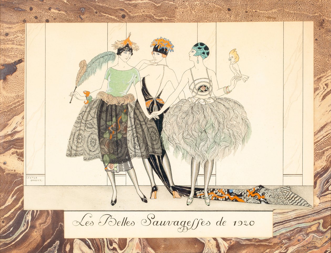 Le belle sauvageffes del 1920, da Le Bonheur du Jour ou, Les Graces à la Mode, 1924 da George Barbier