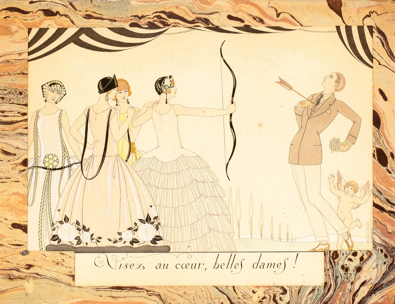 Visez au coeur, belles dames! Da Le Bonheur du Jour ou, Les Graces à la Mode da George Barbier