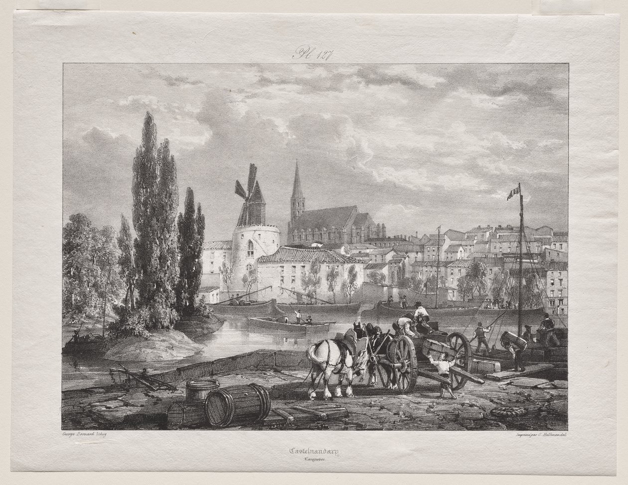 Viaggi pittoreschi e romantici nella vecchia Francia (Languedoc II, parte I): Castelnaudary da George Barnard